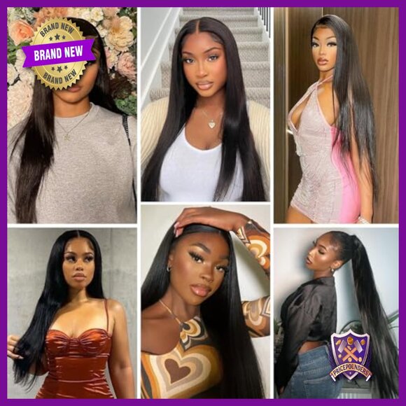 Brazilian Straight Human Hair Extensions 3 Bundles 24-28 Inch Unprocessed
